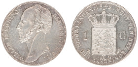 Koninkrijk NL Willem II (1840-1849) - 1 Gulden 1842 (Sch. 519b/RR) - XF
