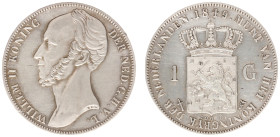 Koninkrijk NL Willem II (1840-1849) - 1 Gulden 1849 (Sch. 527) - VF+