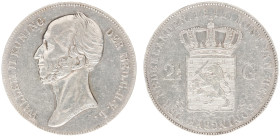 Koninkrijk NL Willem II (1840-1849) - 2½ Gulden 1841 (Sch. 506/RR) - good VF, edge nick
