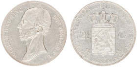 Koninkrijk NL Willem II (1840-1849) - 2½ Gulden 1843 (Sch. 508/R) - VF
