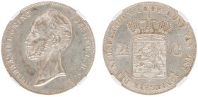 Koninkrijk NL Willem II (1840-1849) - 2½ Gulden 1848 (Sch. 515) - in NGC slab MS 60