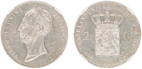 Koninkrijk NL Willem II (1840-1849) - 2½ Gulden 1848 (Sch. 515) - in NGC slab MS 60