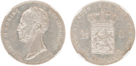 Koninkrijk NL Willem II (1840-1849) - 2½ Gulden 1848 (Sch. 515) - in NGC slab MS 61