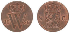 Koninkrijk NL Willem III (1849-1890) - ½ Cent 1876 (Sch. 722) - UNC