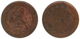 Koninkrijk NL Willem III (1849-1890) - 2½ Cent 1881 (Sch. 681) - XF/UNC