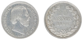Koninkrijk NL Willem III (1849-1890) - 10 Cent 1889 (Sch. 664) - XF
