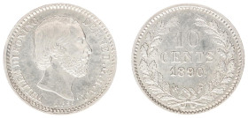 Koninkrijk NL Willem III (1849-1890) - 10 Cent 1890 (Sch. 665) - XF/UNC