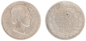 Koninkrijk NL Willem III (1849-1890) - 25 Cent 1887 (Sch. 637/R) - F/VF