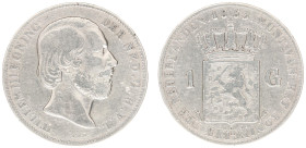 Koninkrijk NL Willem III (1849-1890) - 1 Gulden 1853 (Sch. 606) - Fine