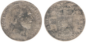 Koninkrijk NL Willem III (1849-1890) - 2½ Gulden 1853/52 OVERDATE (Sch. 579a/S) - VF/XF, partly corroded