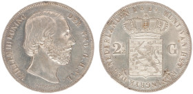 Koninkrijk NL Willem III (1849-1890) - 2½ Gulden 1854 (Sch. 580) variant with low '5' - XF/UNC