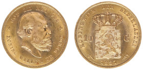 Koninkrijk NL Willem III (1849-1890) - 10 Gulden 1887 (Sch. 556) - XF