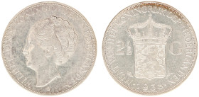 Koninkrijk NL Wilhelmina (1890-1948) - 2½ Gulden 1938 Grof Haar (Sch. 790a) - XF/UNC