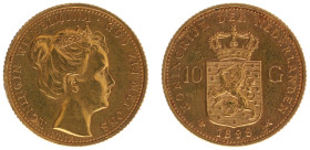 Koninkrijk NL Wilhelmina (1890-1948) - 10 Gulden 1898 (Sch. 744) - Gold - VF polished