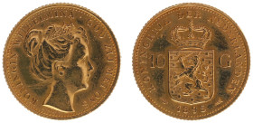 Koninkrijk NL Wilhelmina (1890-1948) - 10 Gulden 1898 (Sch. 744) - Gold - VF polished and light edge damage