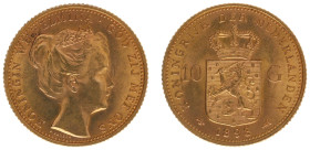 Koninkrijk NL Wilhelmina (1890-1948) - 10 Gulden 1898 (Sch. 744) - Gold - XF-