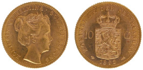 Koninkrijk NL Wilhelmina (1890-1948) - 10 Gulden 1898 (Sch. 744) - Gold - XF
