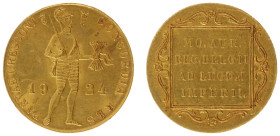 Koninkrijk NL Wilhelmina (1890-1948) - Gouden Dukaat 1924 (Sch. 775) - a.XF, obv. some minor nicks in field