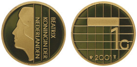 Koninkrijk NL Beatrix (1980-2013) - 1 Gulden 2001 - Gold - Prooflike