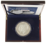 Koninkrijk NL Beatrix (1980-2013) - 2½ Gulden 1980 'dubbelkop' replica 100 mm 1 kilogram silver in cassette - 100 pieces struck - numbered 014/100