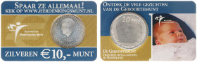 Koninkrijk NL Beatrix (1980-2013) - 10 Euro 2004 "Geboortemunt" in Coincard