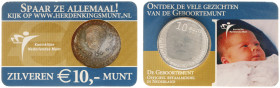 Koninkrijk NL Beatrix (1980-2013) - 10 Euro 2004 "Geboortemunt" in Coincard