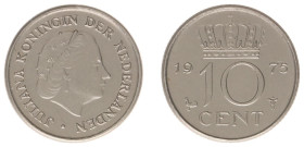 Misslagen en afwijkingen Koninkrijk NL - 10 Cent 1975 MISSTRIKE 'struck in different metal', 1,51 gram - XF