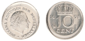 Misslagen en afwijkingen Koninkrijk NL - 10 Cent 1978 with misstrike ´struck 10% off center' - XF