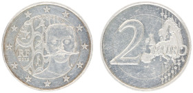 Misslagen en afwijkingen Euro's divers - France 2 Euro 2013 'Pierre de Coubertin' MISSTRIKE 'coin struck on nickel plancet' - 8.50 g - XF