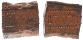 Verenigde Oost-Indische Compagnie (1602-1799) - Batavia - 2 Stuivers Bonk 1797 (Passon 20.8 R / Scho. 475 (S) / KM 181) - 44.02 gram - Obv. 2:S: in re...
