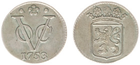 Verenigde Oost-Indische Compagnie (1602-1799) - Holland - Duit 1753 struck in silver (Scho. 132 / Passon 12.2) - 3.20 gram - VF/XF