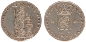 Verenigde Oost-Indische Compagnie (1602-1799) - Utrecht - AR 3 Gulden 1786 Utrecht (Ref.: Scho.61a; Passon 14.2) - 31.45 g. - Crowned coat of arms of ...