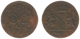 Verenigde Oost-Indische Compagnie (1602-1799) - Utrecht - AE Doit 1771 (Scho. 303; Passon 14.6) - 3.00 g. - Very Rare date (R3) - VF