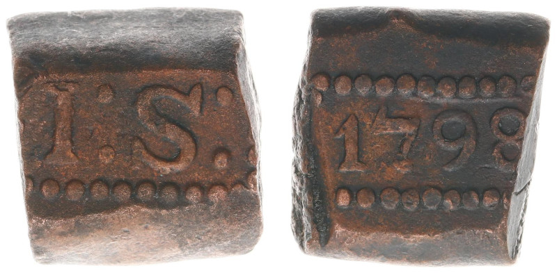 Verenigde Oost-Indische Compagnie (1602-1799) - Java - 1 Stuiver Bonk 1798 (Scho...