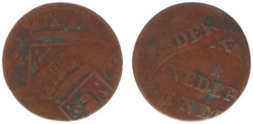 Nederlands-Indië - Nederlands-Indisch Gouvernement (1816-1949) - 2 Cent ND error (Scho. -) - nice misstrike: obv. and rev. struck twice showing a 2nd ...