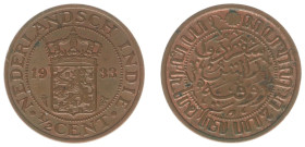 Nederlands-Indië - Nederlands-Indisch Gouvernement (1816-1949) - ½ Cent 1933 mm. Druiventros (Scho. 903a / Passon 36.34) - UNC