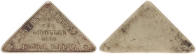 Plantagegeld / Plantation tokens - Tanah Radjah - ½ Dollar 1890 (LaBe 290 R1 / LaWe 442-443) - Triangular - Obv. Value within triangular + Unternehmun...