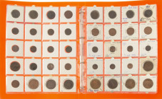 Muntenlots VOC / Ned. Indië - VOC/Netherlands East Indies, Dutch Government, Mix lot of various copper coins in coin holders with description, consist...
