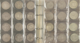 Coins Netherlands in albums - Album with silver coins period Willem I - Wilhelmina