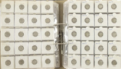 Coins Netherlands in albums - Album with approx. 465x 25 Cent silver 1939-1943