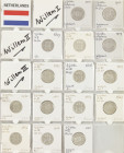 Coins Netherlands in albums - Collection ½ Guldens 1847 - 1930 complete, tot. 29 pcs., various qualities