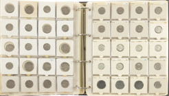 Coins Netherlands in albums - Collection Netherlands a.w. 50 Gulden coins and Wilhelmina Rijksdaalders