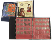 Coins Netherlands in albums - Album with various coins Netherlands a.w. 2½ Gulden 1847 & 1852, added Mongolia 500 Tugrik 2006 'Mozart'