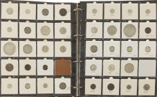 Coins Netherlands in albums - Collection pre-war coins Netherlands 1859-1944, added New Zeeland coins in capsules
