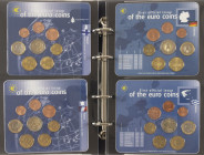 Coins Netherlands in albums: Euros - Album with 12 countries Euro sets
