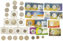 Coins Netherlands in boxes: Euros - Box with 5 and 10 Euro coins incl. coincards, Juliana & Beatrix silver and some miscellaneous