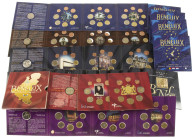 Coins Netherlands in boxes: Euros - Box with Beneluxsets of 2003 (14), 2004 (1), 2006 (1), 2007 (5) and 2009 (1)