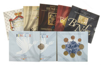 Coins Netherlands in boxes: Euros - Box with 6 BeNeLux sets period 2003 - 2015
