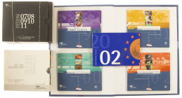 Coins Netherlands in boxes: Euros - Box with BU-sets 1999-2016, tot. 15 pcs