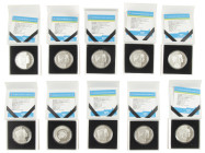 Coins Netherlands Oversea in boxes - Box with 10x 5 Florin Aruba 2013 'Koninklijk Bezoek' in proof, original boxes